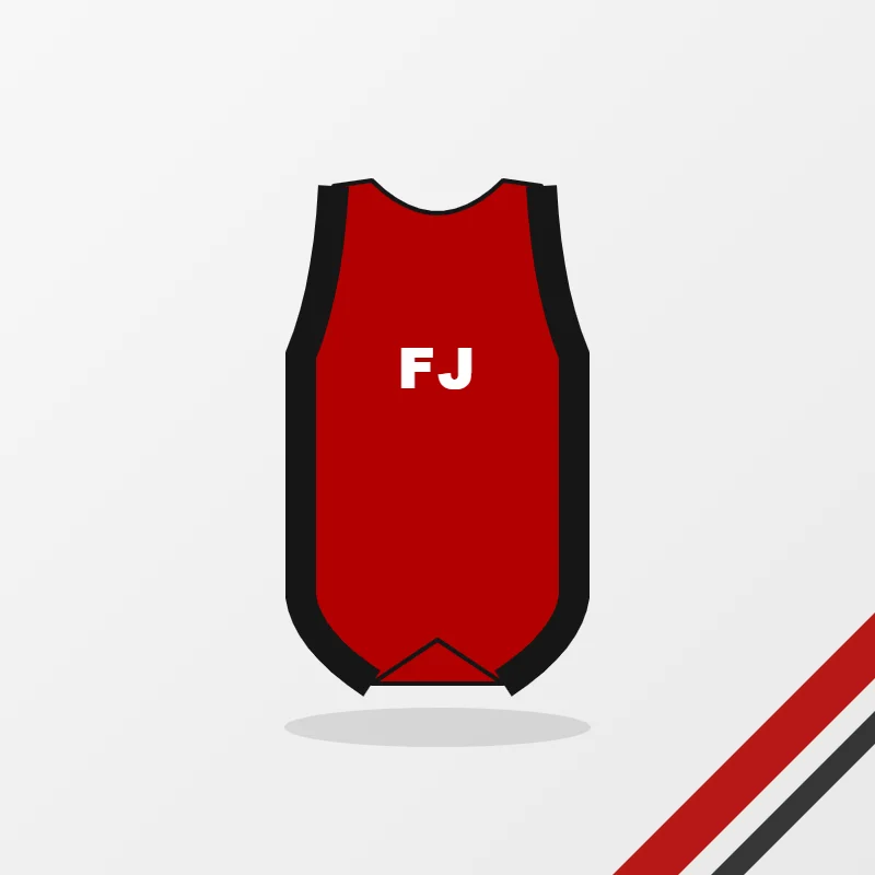 Wrestling Singlets – custom design in red and black, made to order by FJ Sportswear