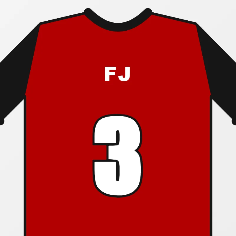 Close-up of custom Youth & School Flag Football Uniforms design details