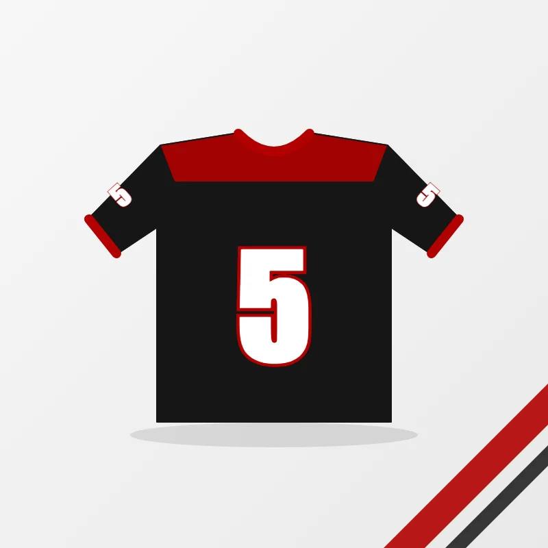 Youth Football Uniforms in a black and red colourway