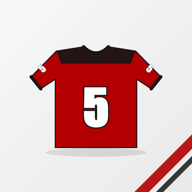 Youth Football Uniforms – custom design in red and black, made to order by FJ Sportswear