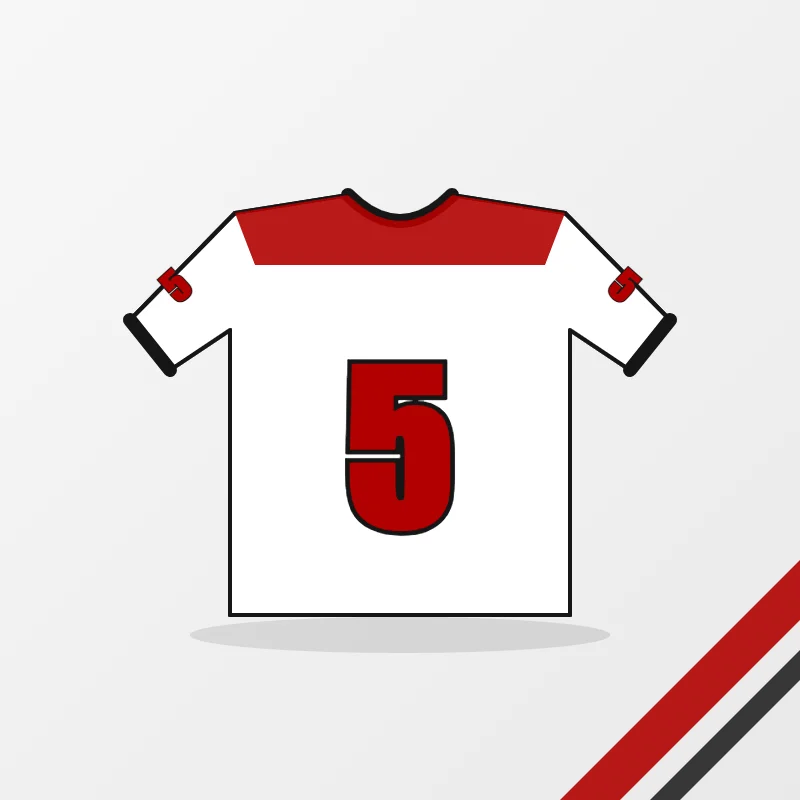 Youth Football Uniforms in a white, red and black colourway