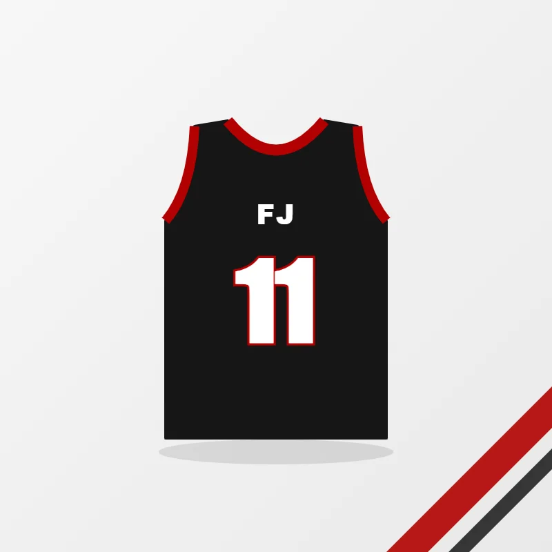 Youth & Women's Basketball Uniforms in a black and red colourway