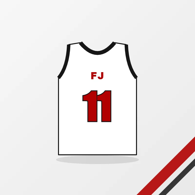 Youth & Women's Basketball Uniforms in a white, red and black colourway