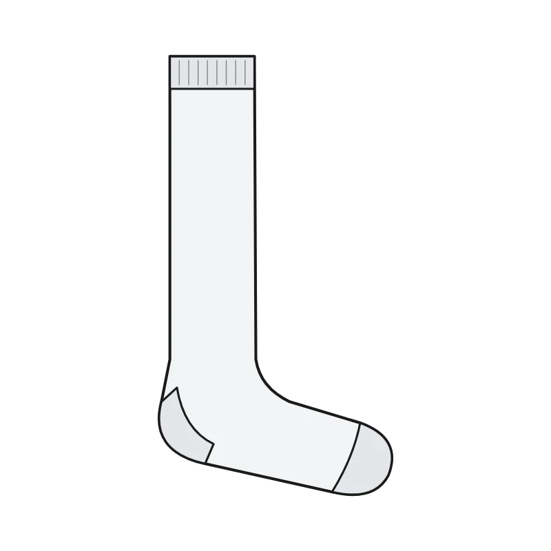 How to measure Knitted Knee-High Socks: shoe size, foot length (in) and leg length (in)