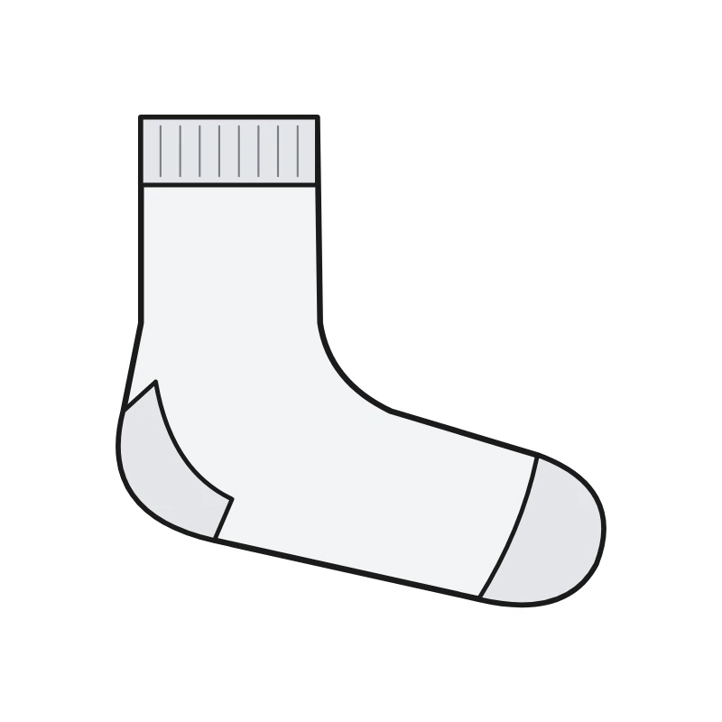 How to measure Dress & Low Socks: men's shoe size and women's shoe size