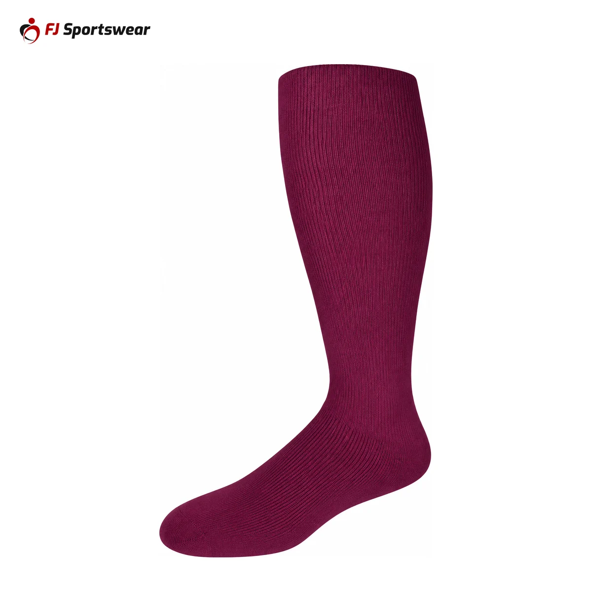 Maroon over-the-calf multi-sport socks – custom made by FJ Sportswear in Sialkot