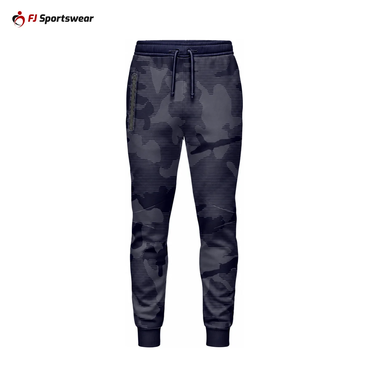 Navy camo pro jogger pants – custom made by FJ Sportswear in Sialkot
