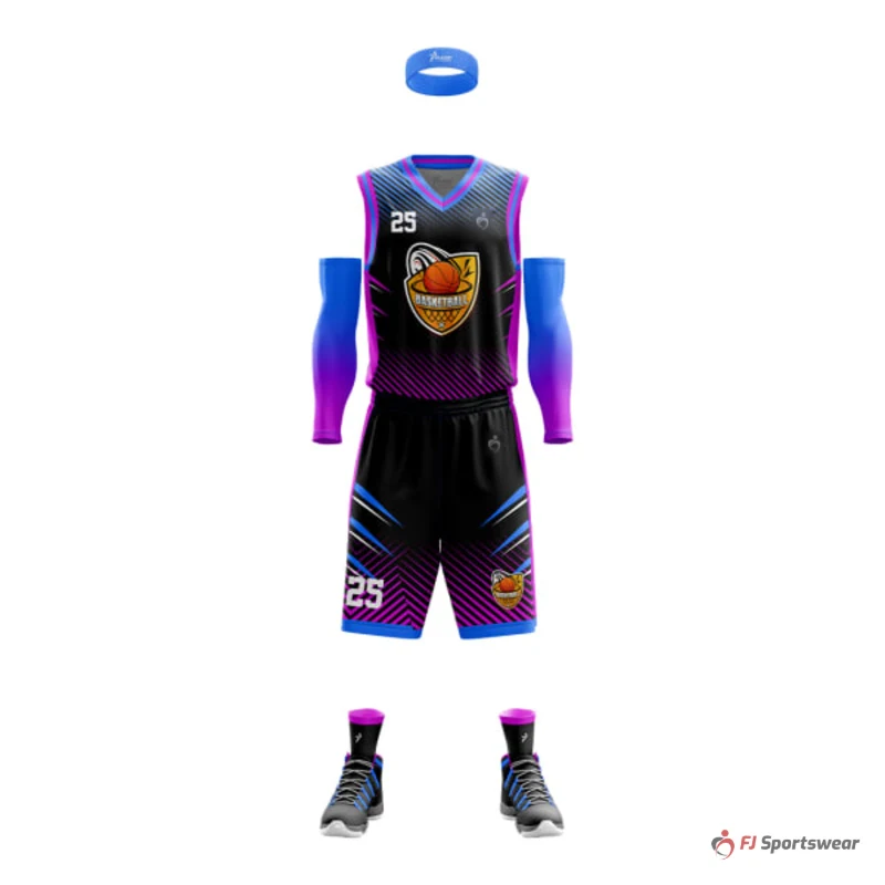 Professional Basketball Uniform – custom basketball game uniforms made to order by FJ Sportswear, Sialkot