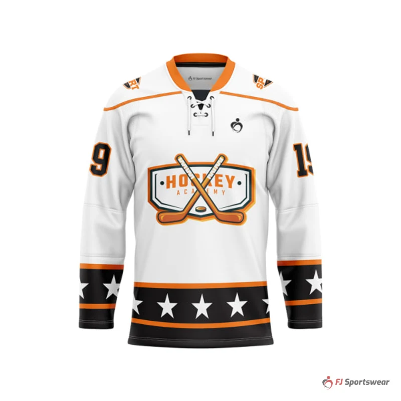 Professional Hockey V-Neck Jersey with Laces – custom lace-up hockey jerseys made to order by FJ Sportswear, Sialkot