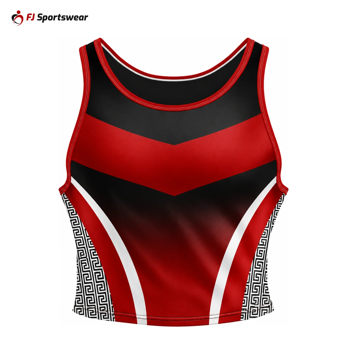 Red and black lacrosse pinnie – custom made by FJ Sportswear in Sialkot
