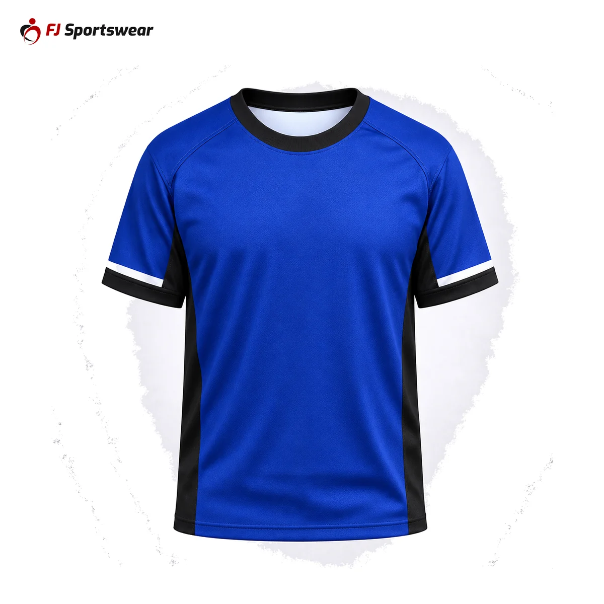 Royal blue round neck flag football jersey – custom made by FJ Sportswear in Sialkot