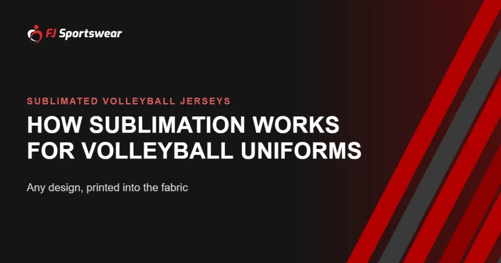 Sublimated volleyball jerseys – how sublimation printing works for custom volleyball uniforms from FJ Sportswear