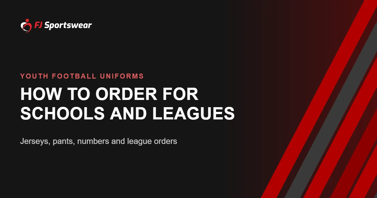 Youth football uniforms – how to order custom youth football jerseys and pants for schools and leagues